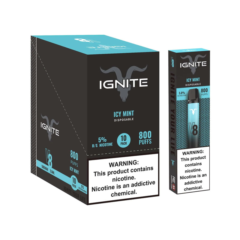 CAIXA COM 10 PODS IGNITE V8 – 800 Puffs - ATACADO